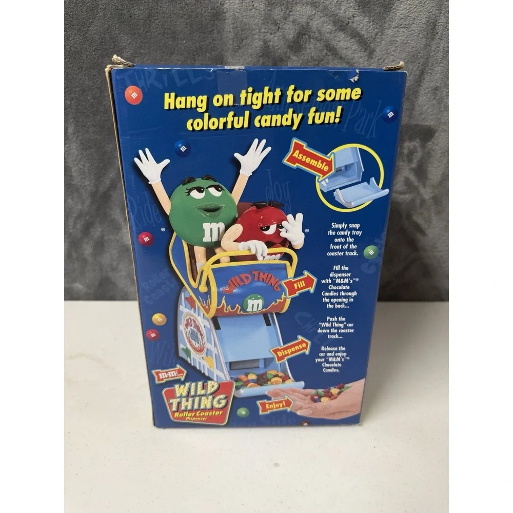 Vtg M&M Candy Dispenser WILD THING Roller Coaster 2nd Edition Limited